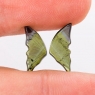 Пара резных полихромных турмалинов Бабочка, общий вес 2.2 карат, размер 13.8х6мм (turm0288)