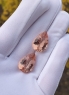 Пара персиково-розовых бериллов морганитов формы груша, общий вес 24.9 кт, размер 20х14х8.7 мм (beryl0242)