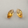 Пара ярко-желтых бериллов гелиодоров формы маркиз, общий вес 1.29 карат, размер 9.5х4мм (beryl0256)