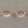 Пара персиково-розовых бериллов точной огранки формы овал, общий вес 23.08 кт, размер 16.05х13.7x9.5 мм (beryl0415)