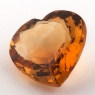 Оранжево-желтый цитрин сердце, вес 10.74 карат, размер 16.1х16мм (citrin0134)