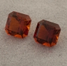 Пара тёмно-оранжевых цитринов точной огранки формы октагон, общий вес 3.63 кт, размер 7х7х5.7 мм (citrin0213)