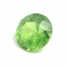 Светло-зелёный уральский демантоид круг, вес 0.54 карат, размер 4.9х4.9мм (dem0034)