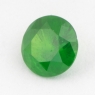 Ярко-зелёный уральский демантоид формы круг, вес 0,66 карат, размер 5,4х5,3мм (dem0042)