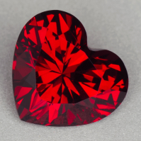 Ярко-красный гранат точной огранки формы сердце, вес 4.5 кт, размер 9.8х10.8x6.6 мм (garnet0120)