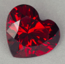 Ярко-красный гранат точной огранки формы сердце, вес 4.5 кт, размер 9.8х10.8x6.6 мм (garnet0120)