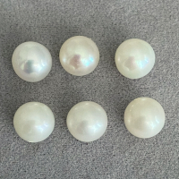 Белый пресноводный жемчуг круглый, диаметр 7.4-7.6 мм (pearl0021)