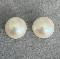 Белый пресноводный жемчуг круглый, диаметр 12.4-12.6 мм (pearl0038)