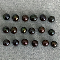 Чёрный пресноводный жемчуг круглый, диаметр 3.2-3.3 мм (pearl0042)