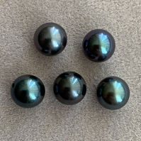Чёрный пресноводный жемчуг круглый, диаметр 6.7-6.8 мм (pearl0057)