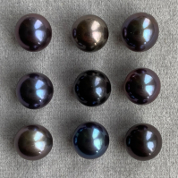 Чёрный пресноводный жемчуг круглый, диаметр 8.4-8.6 мм (pearl0065)