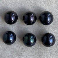 Чёрный пресноводный жемчуг круглый, диаметр 11.4-11.6 мм (pearl0075)