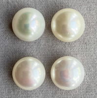 Белый пресноводный жемчуг уплощённый (пуговица), диаметр 11-11.4 мм (pearl0091)