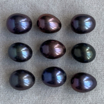 Чёрный пресноводный жемчуг формы овал, размер 11х9 мм (pearl0104)