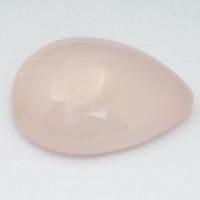 Розовый кварц кабошон груша средний вес 15.03 карат, размер 20х15мм (pquartz0067)