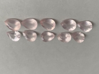 Набор розовых кварцев формы груша, общий вес 100 карат (pquartz0106)
