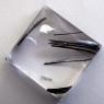 Кварц с включениями турмалина кабошон квадрат, вес 43.82 кт, размер 23х22.3х8.5 мм (quartzinct0026)