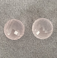 Два шара из розового кварца, общий вес 7.52 кт, размеры 8х8 мм (sale0188)