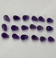Набор бриолетов из аметиста, общий вес 11.48 кт, размеры 6х4 мм (sale0201)