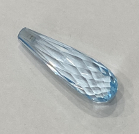 Бриолет из небесно-голубого топаза, вес 6.72 кт, размер 20.1х6.1 мм (sale0209)