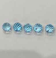Набор шаров из ярко-голубого топаза, общий вес 24.9 кт, размеры 8х8 мм (sale0220)