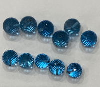 Набор шаров из ярко-голубого топаза, общий вес 134.3 кт, размеры 11х11 мм (sale0222)