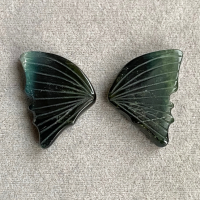 Пара резных турмалинов формы бабочка, общий вес 17.43 кт, размер 18.8х13.12 мм (sale0340)