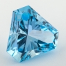 Небесно-голубой топаз отличной российской огранки формы треугольник, вес 21.83 карат, размер 16.3х16.3мм (sky0116)