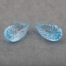 Пара небесно-голубых топазов фантазийной огранки формы груша, общий вес 26.5 карат, размер 22х12.1мм (sky0163)
