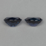 Пара синих шпинелей точной огранки формы кушон, общий вес 4.17 кт, размер 10.17х8.2x5.61 мм (spinel0608)
