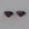 Пара коричневато-пурпурных шпинелей точной огранки формы кушон, общий вес 3.28 кт, размер 7.06х7.02x4.64 мм (spinel0621)