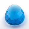 Ярко-синий топаз формы груша, вес 56.15 карат, размер 33.8х25.5мм (swiss0041)
