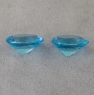 Пара ярко-голубых топазов точной огранки формы груша, вес 14.53 кт, размер 14.2х11.4х6.8 мм (swiss0057)