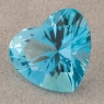 Голубой топаз swiss blue отличной российской огранки формы сердце, вес 8.25 карат, размер 12.4х13.3мм (swiss0054)