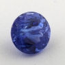 Яркий фиолетово-синий танзанит круг, вес 1.57 карат, размер 7.1х7.1мм (tanz0341)