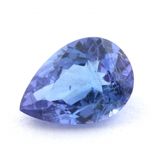 Яркий фиолетово-синий танзанит груша, вес 0.78 карат, размер 7.4х5.2мм (tanz0426)