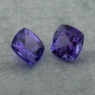 Пара ярких фиолетово-синих танзанитов формы антик общим весом 3.85 карат, размер 7.5х7.5мм (tanz0452)