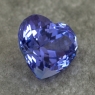 Фиолетово-синий танзанит отличной российской огранки формы сердце, вес 3.98 карат, размер 10.4х9.3мм (tanz0498)