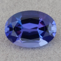 Яркий фиолетово-синий танзанит точной огранки формы овал, вес 3.87 кт, размер 12х8.65х5.5 мм (tanz0520)