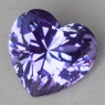 Фиолетово-синий танзанит точной огранки формы сердце, вес 7.49 кт, размер 11.55х12.17x8.64 мм (tanz0571)