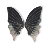 Пара резных полихромных турмалинов Бабочка, общий вес 10.06 карат, размер 19.4х8.5мм (turm0277)