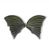 Пара резных полихромных турмалинов Бабочка, общий вес 5.08 карат, размер 12х8мм (turm0284)