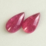 Пара розовых турмалинов формы кабошон груша, вес 5.9 карат, размеры 13.4х7.8 и 13.8х7.7мм (turm0556)