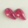 Пара розовых турмалинов формы кабошон груша, вес 5.9 карат, размеры 13.4х7.8 и 13.8х7.7мм (turm0556)