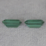 Пара голубовато-зелёных турмалинов точной огранки формы октагон, общий вес 1.86 кт, размер 8.1х4.2x3.4 мм (turm0838)