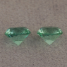 Пара зелёных турмалинов точной огранки формы октагон, общий вес 1.82 кт, размер 6.1х6.1x4.3 мм (turm0876)