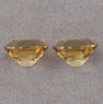 Пара золотистых цирконов точной огранки формы овал, общий вес 8.07 кт, размер 9.4х7.8х5.7 мм (zircon0238)