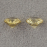 Пара золотистых цирконов точной огранки формы круг, общий вес 1.28 кт, размер 5х5x2.96 мм (zircon0256)