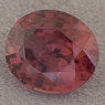 Коричнево-розовый циркон гиацинт точной огранки формы овал, вес 5.58 кт, размер 10.9х9.4x5.7 мм (zircon0266)