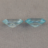 Пара голубых цирконов точной огранки формы овал, общий вес 4.14 кт, размер 9.58х5.8x4.2 мм (zircon0272)